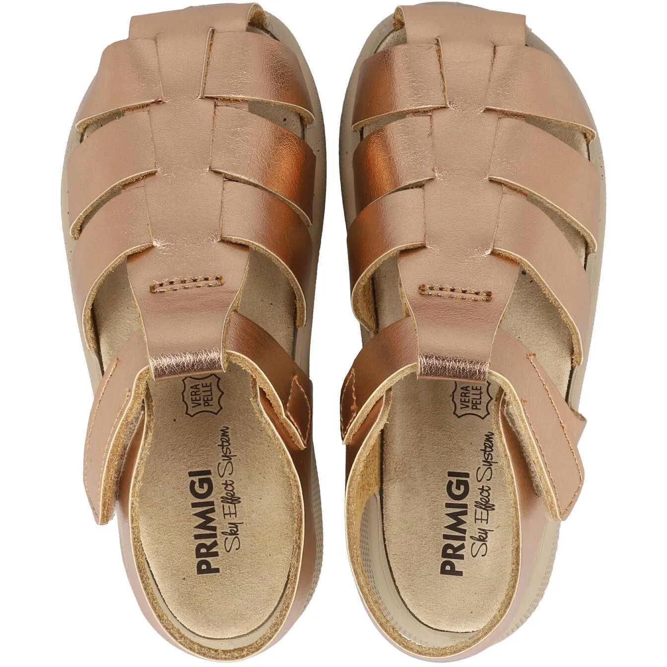 Primigi Pio Rose Gold Fisherman Sandals for Kids