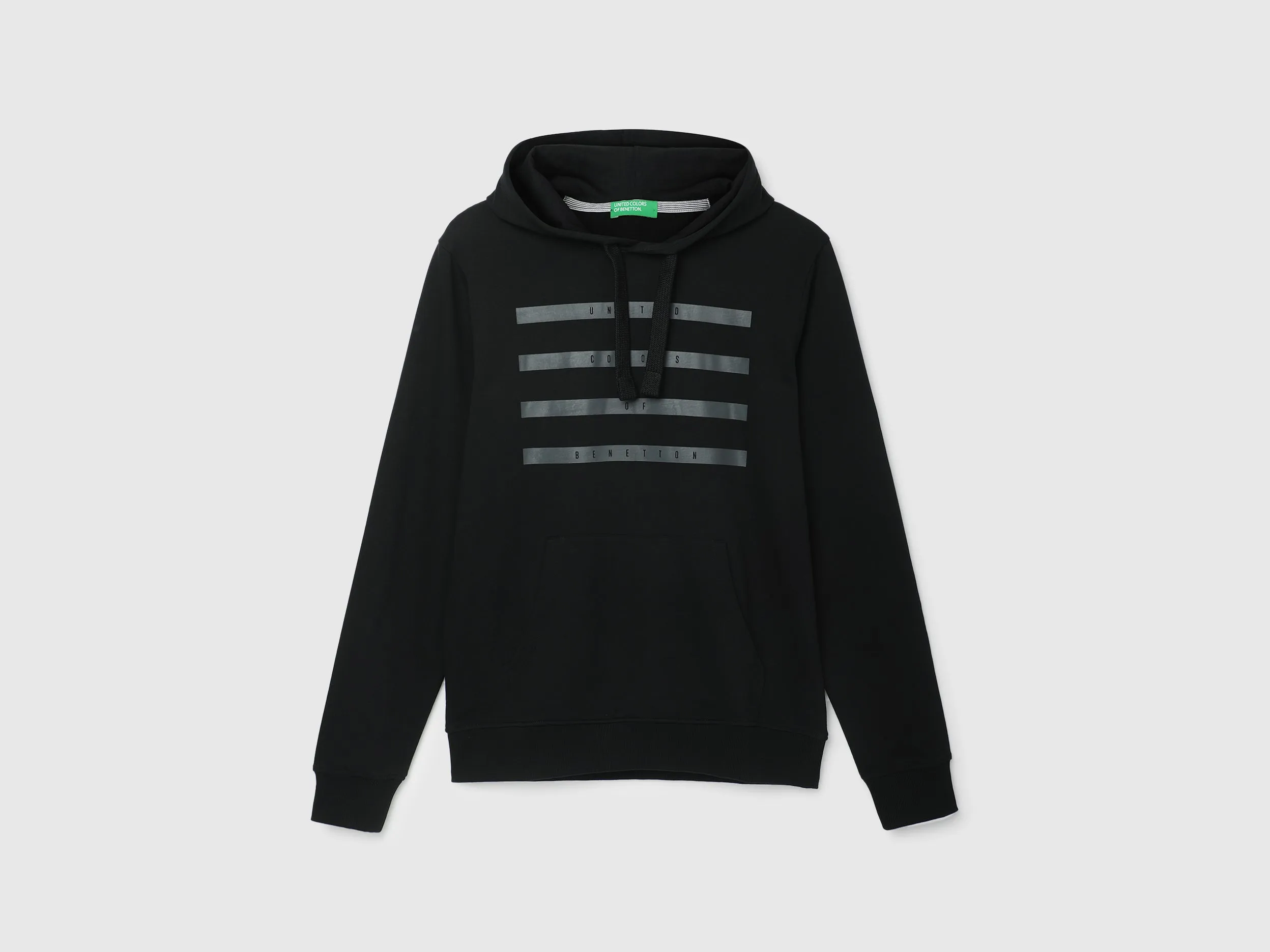 Regular Fit Hooded Striped Line Sweatshirt