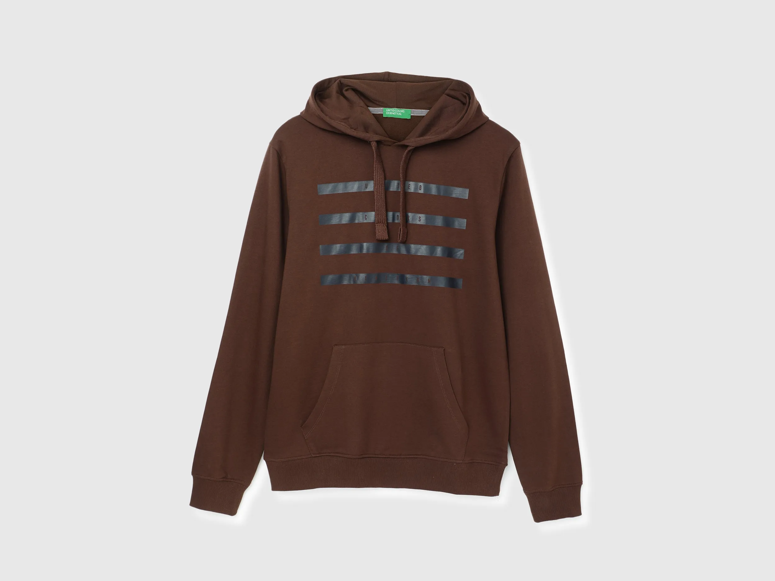 Regular Fit Hooded Striped Line Sweatshirt