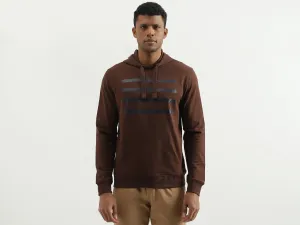 Regular Fit Hooded Striped Line Sweatshirt