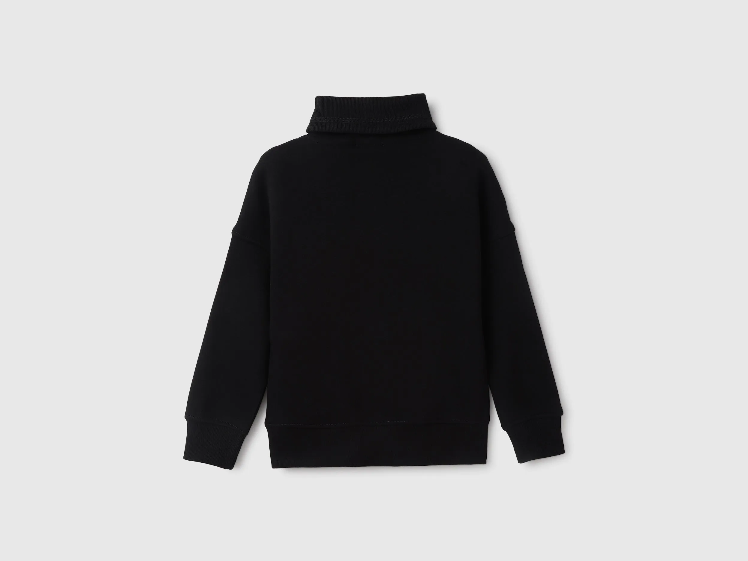 Regular Fit Mock Neck Solid Sweatshirt