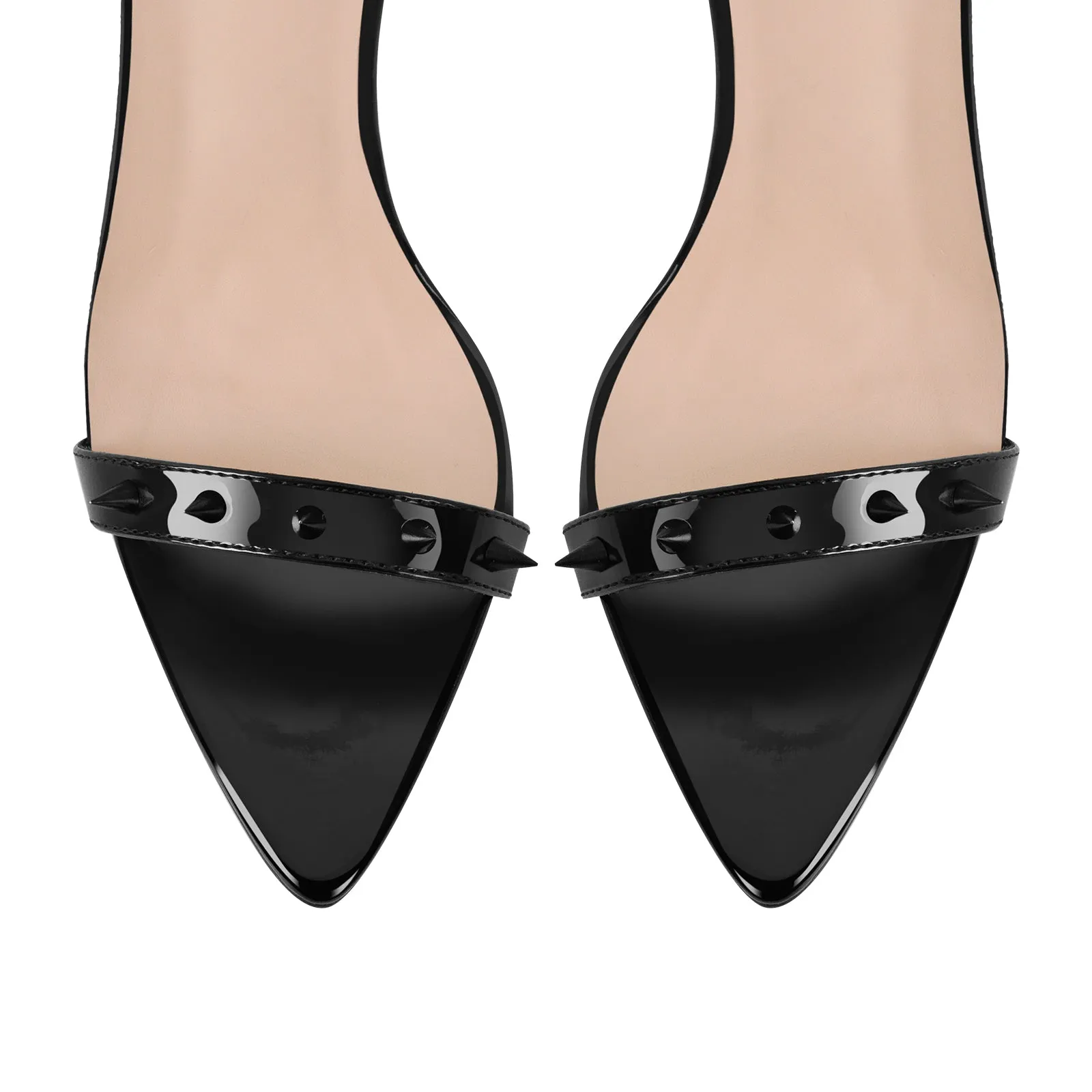 Rivet Ankle Strap High Heel Sandals