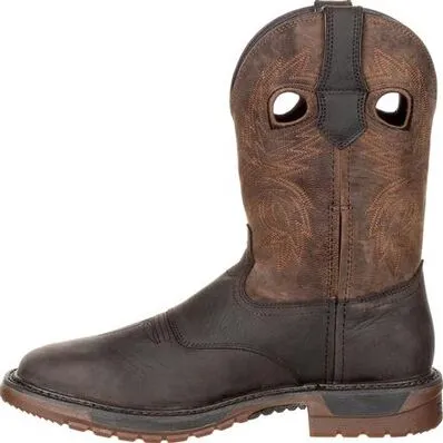 Rocky Men's Original Ride 11" Square Toe WP Western Boot -Brown- RKW0234