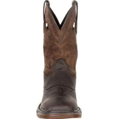 Rocky Men's Original Ride 11" Square Toe WP Western Boot -Brown- RKW0234