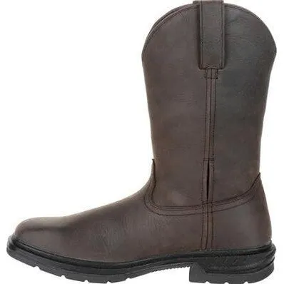 Rocky Men's Worksmart 11" Comp Toe WP Wellington Boot -Chocolate- RKW0276
