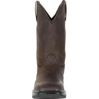 Rocky Men's Worksmart 11" Comp Toe WP Wellington Boot -Chocolate- RKW0276
