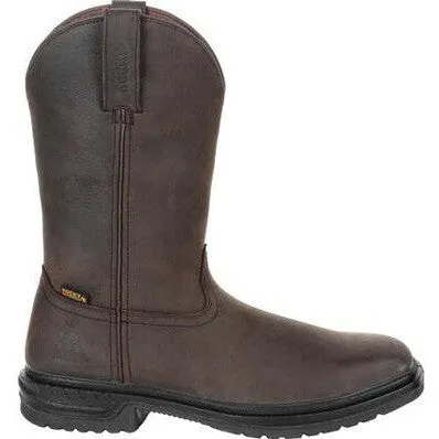 Rocky Men's Worksmart 11" Comp Toe WP Wellington Boot -Chocolate- RKW0276