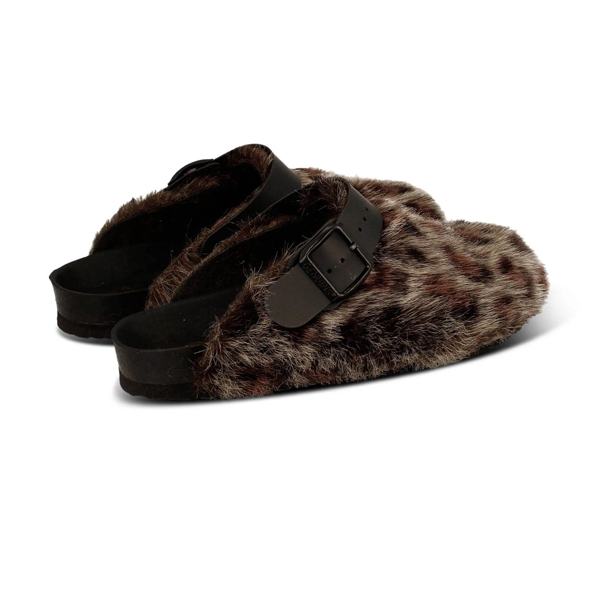 Shetland Fur Gray Clogs