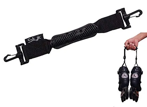 Slyk Sterling Adjustable Inline Skates 100 mm 3 - Polyurethane Speedy Wheels Tri-Skate with ABEC-11 Bearings   Carrier Buckle Hook Strap