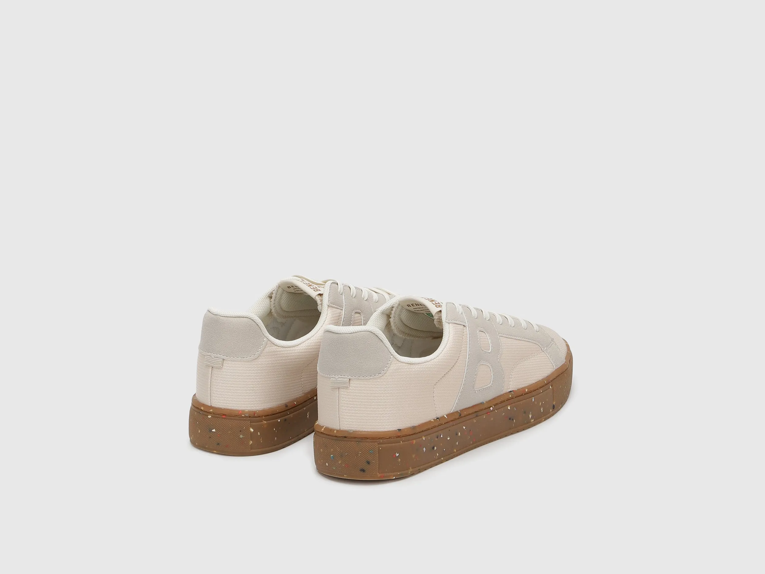 Solid Pattern Lace-Up Sneakers