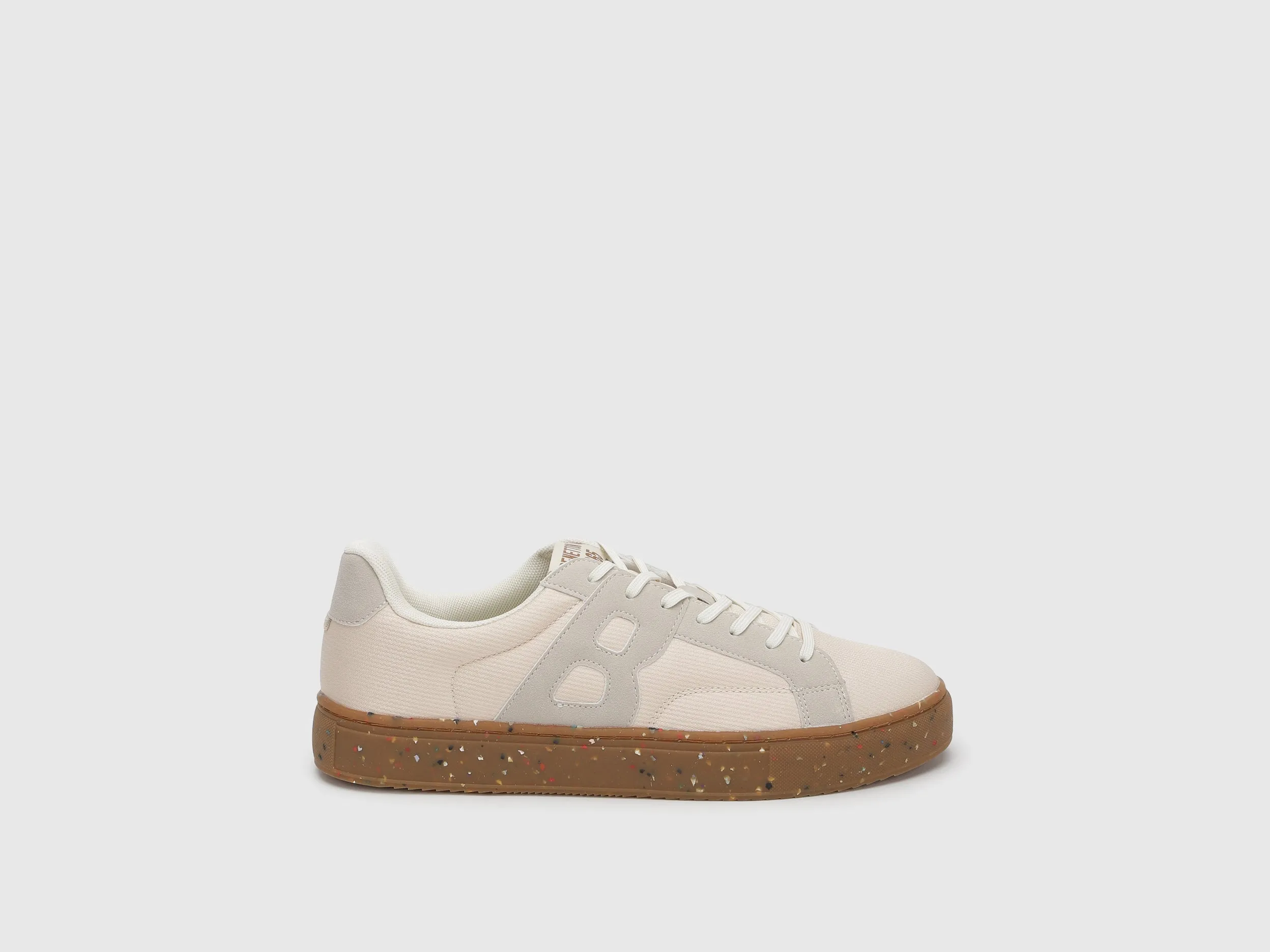 Solid Pattern Lace-Up Sneakers