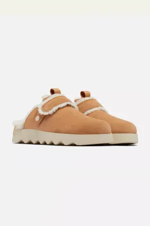 Sorel VIIBE Suede Cozy Clogs for Women in Tawny Buff/Natural | 2048521-253