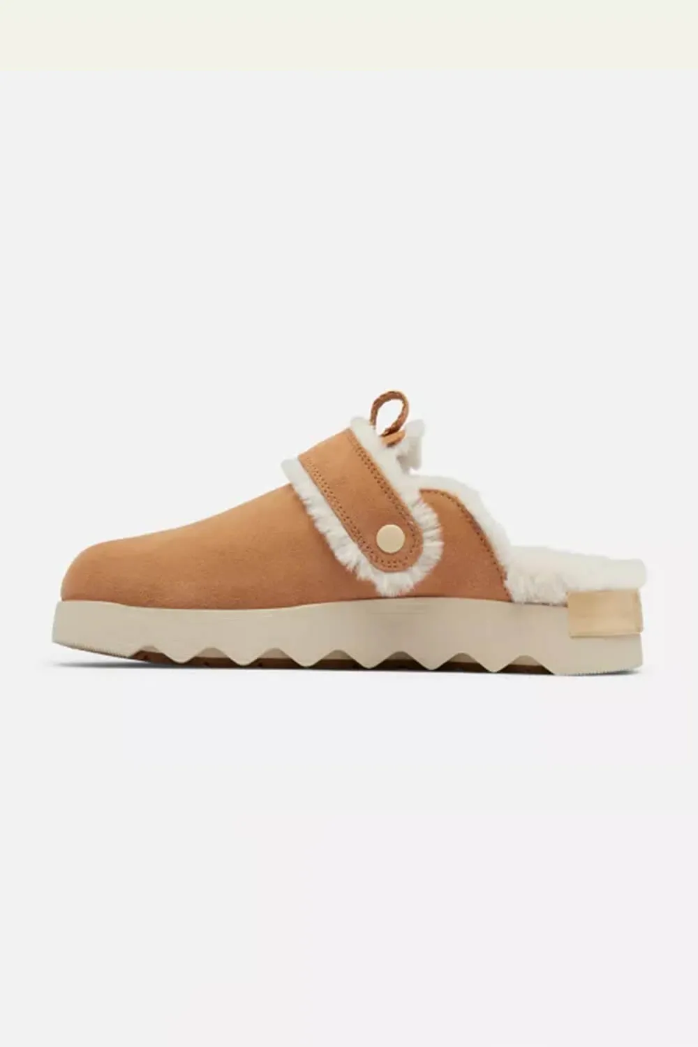 Sorel VIIBE Suede Cozy Clogs for Women in Tawny Buff/Natural | 2048521-253