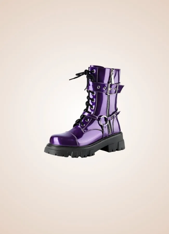 Steampunk Style Zipper Boots