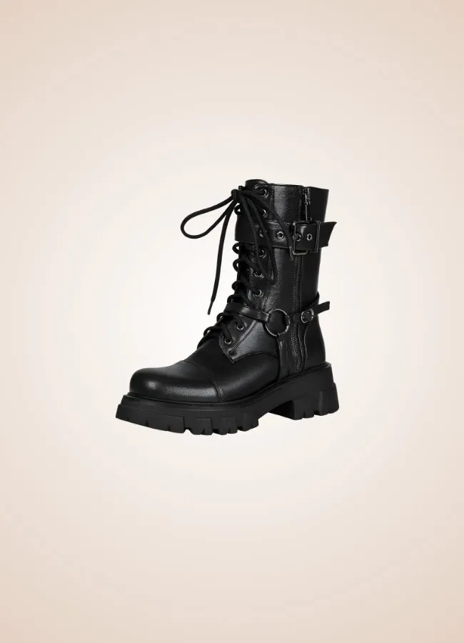 Steampunk Style Zipper Boots