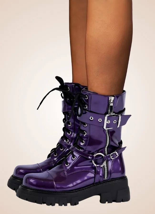 Steampunk Style Zipper Boots