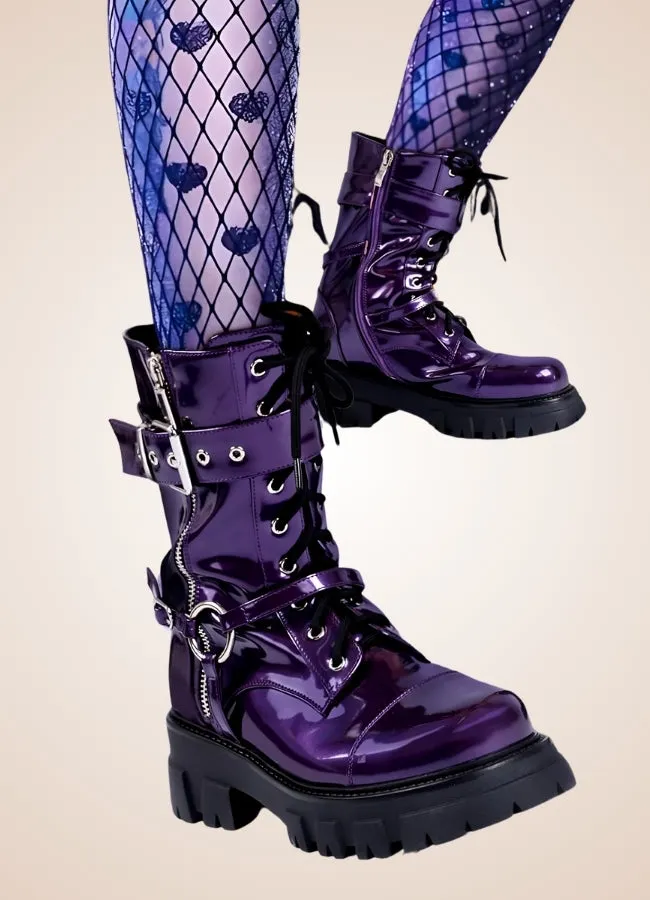 Steampunk Style Zipper Boots