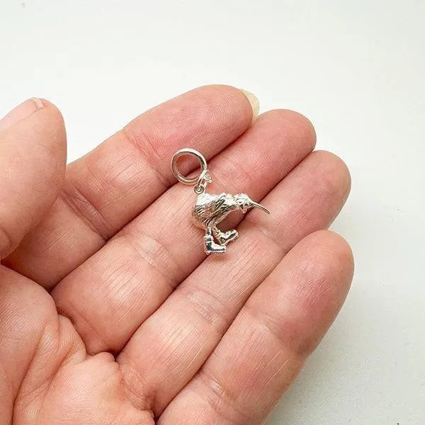 Sterling Silver Kiwi Rugby Player Charm