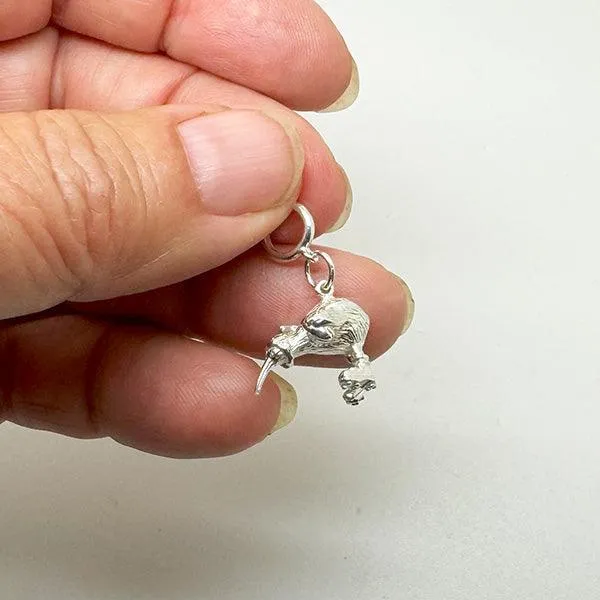 Sterling Silver Kiwi Rugby Player Charm