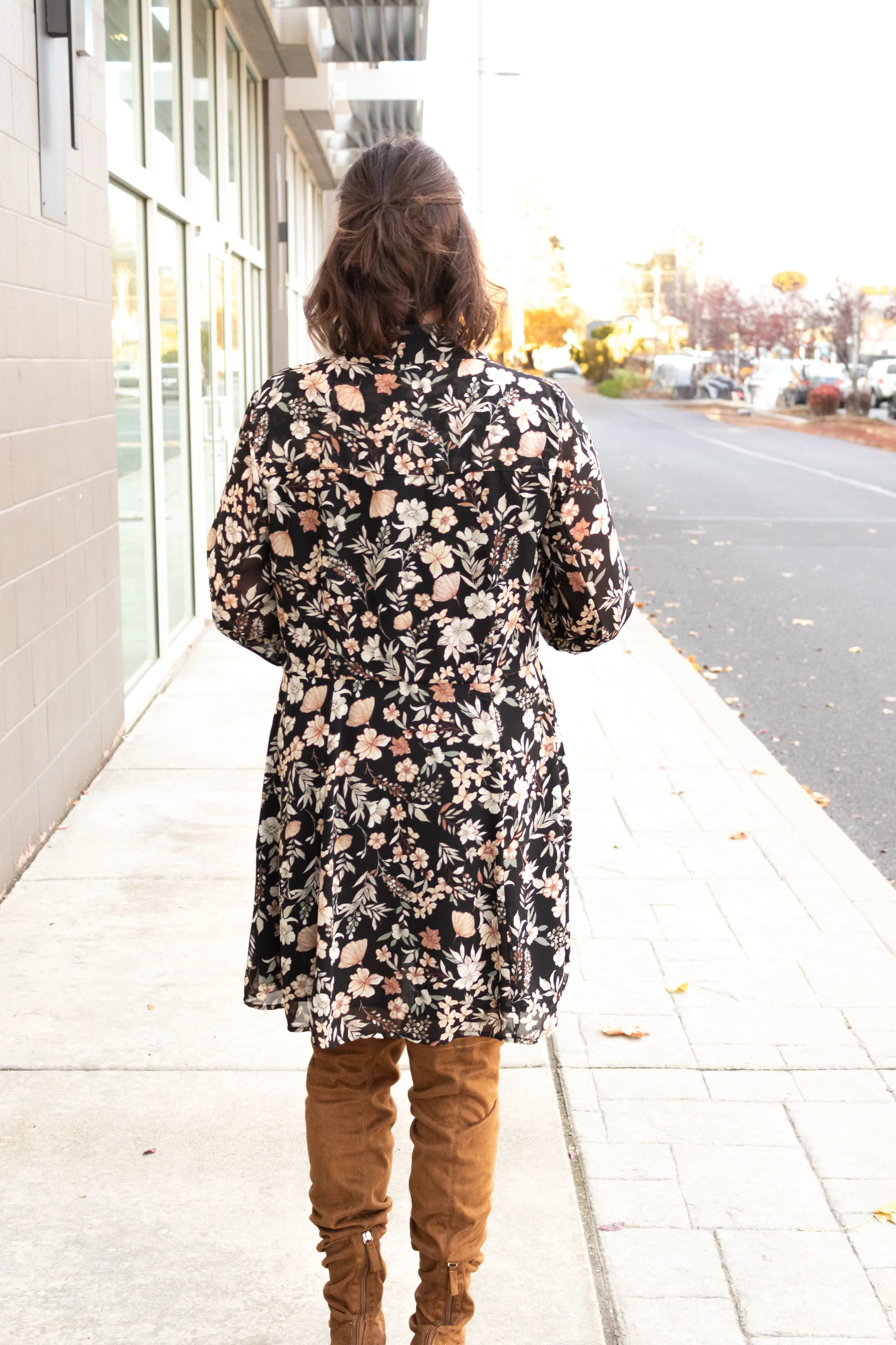 Stone Floral Mini Dress