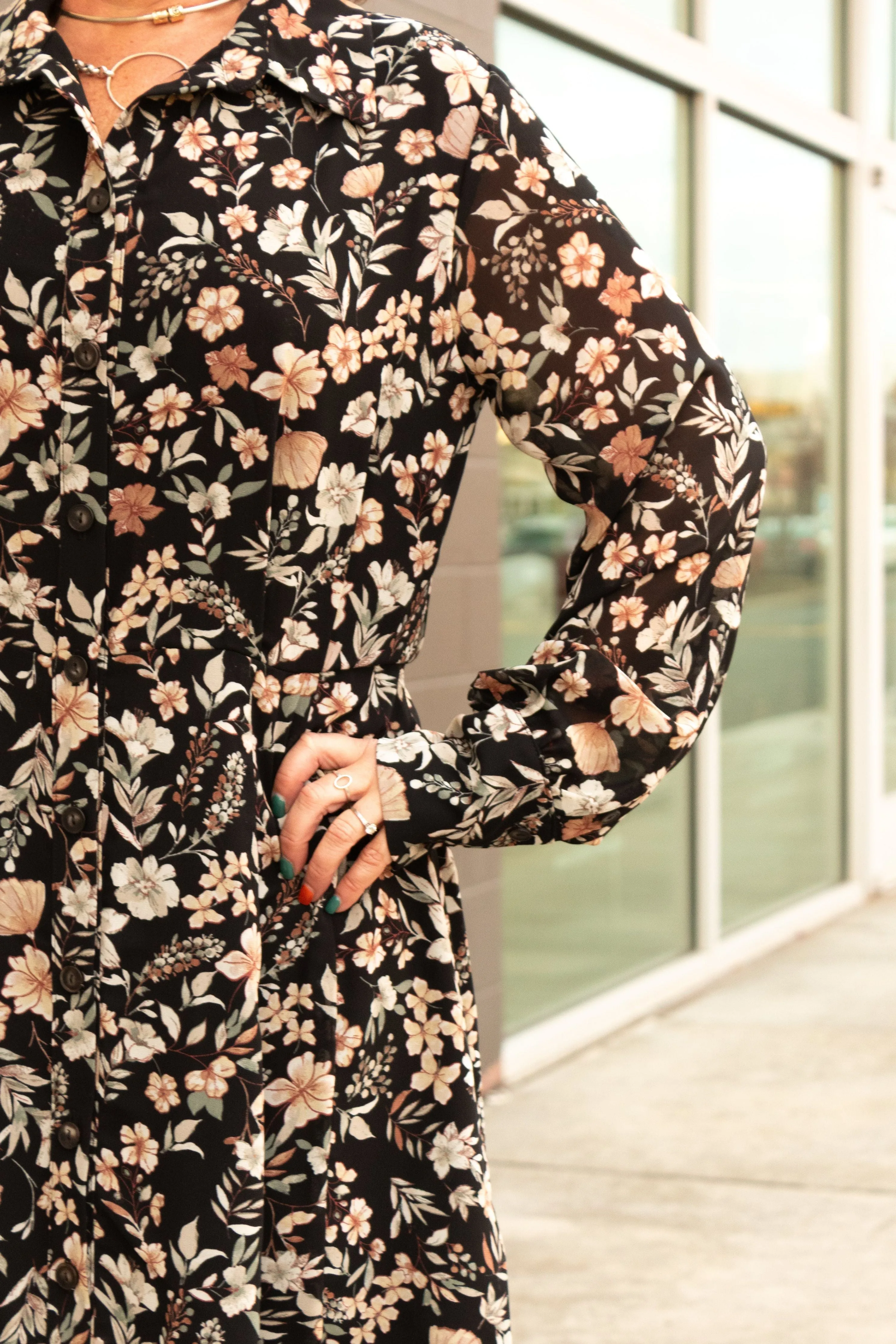 Stone Floral Mini Dress