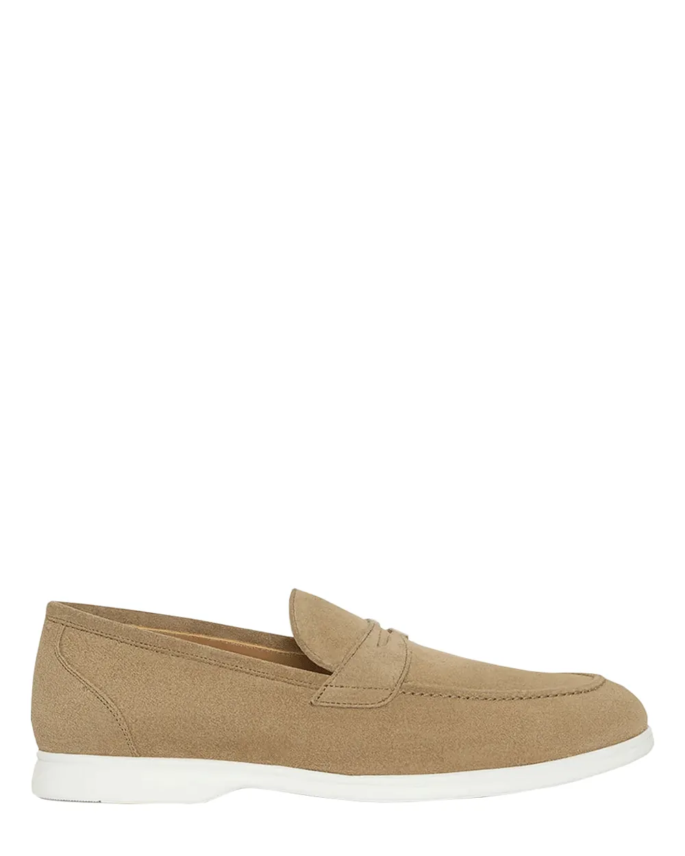 Suede Casual Loafer in Tan Castora