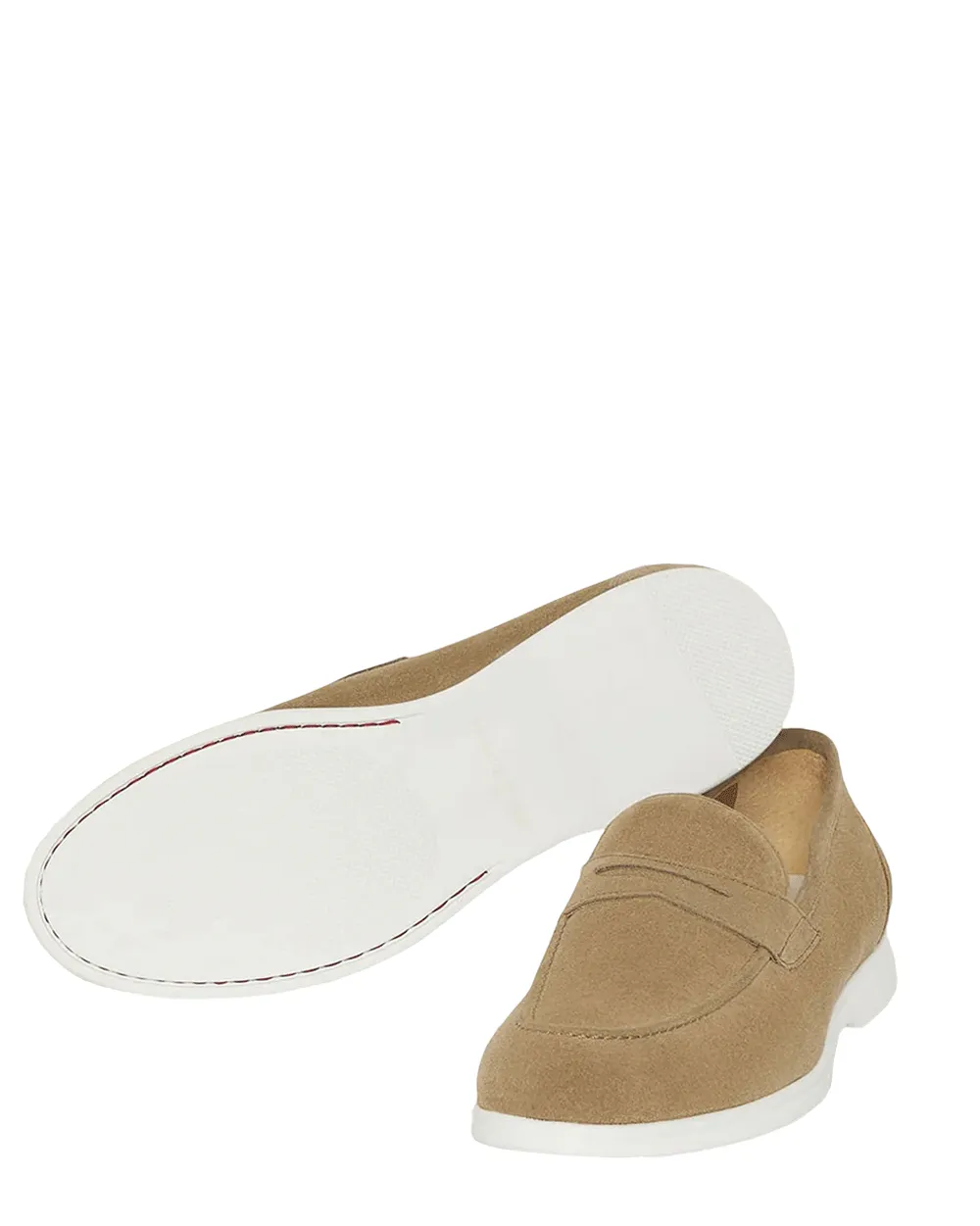 Suede Casual Loafer in Tan Castora