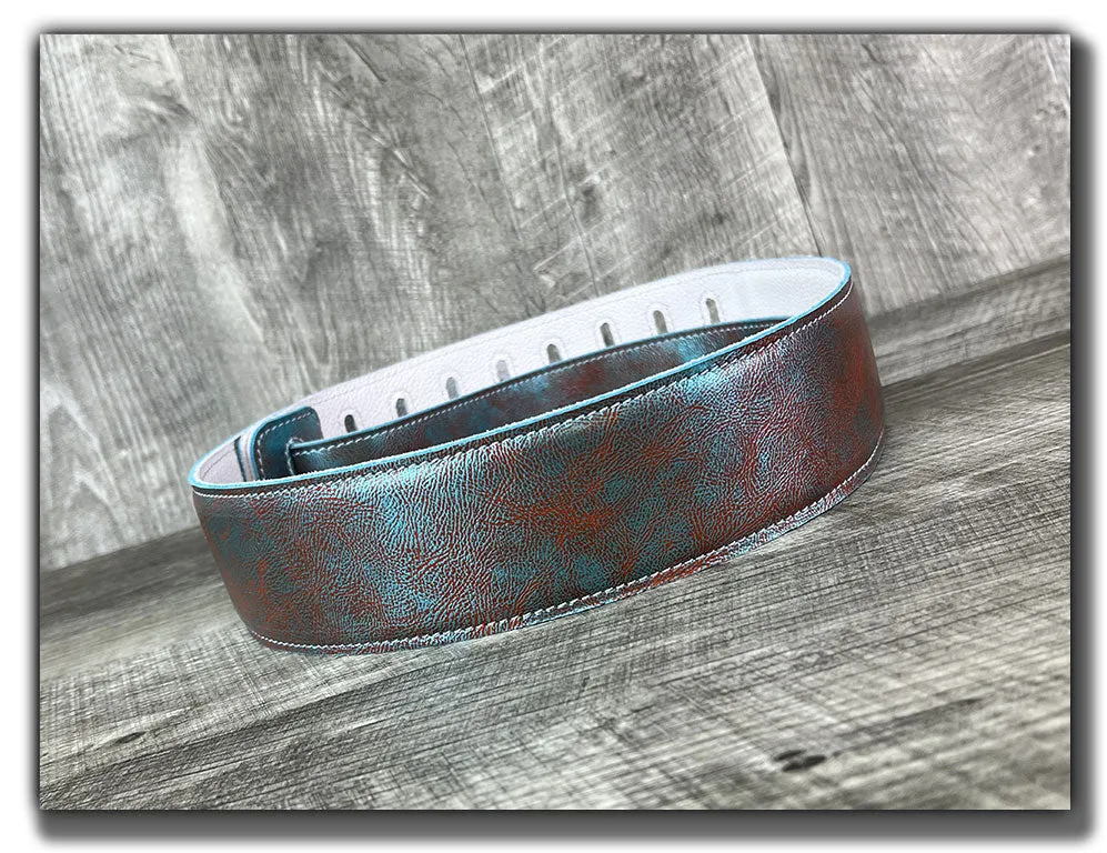 The Reticent - Cotton Candy Leather Guitar Strap