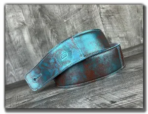 The Reticent - Cotton Candy Leather Guitar Strap