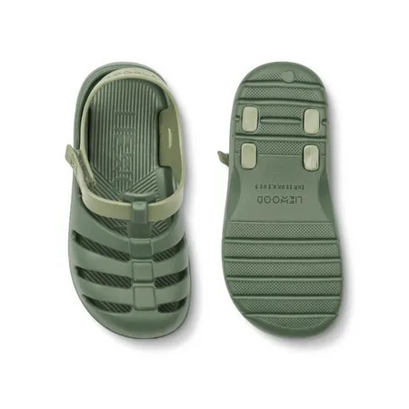 UK 4.5 Beau Two-Toned Green Sandals