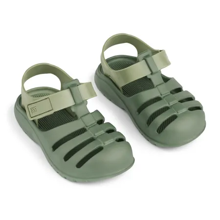 UK 4.5 Beau Two-Toned Green Sandals