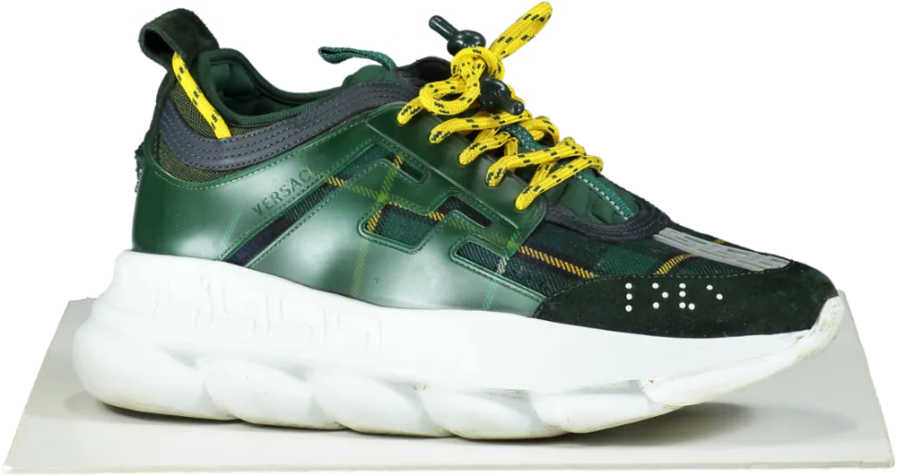 Versace Green Chain Reaction Sneakers UK 9 EU 43