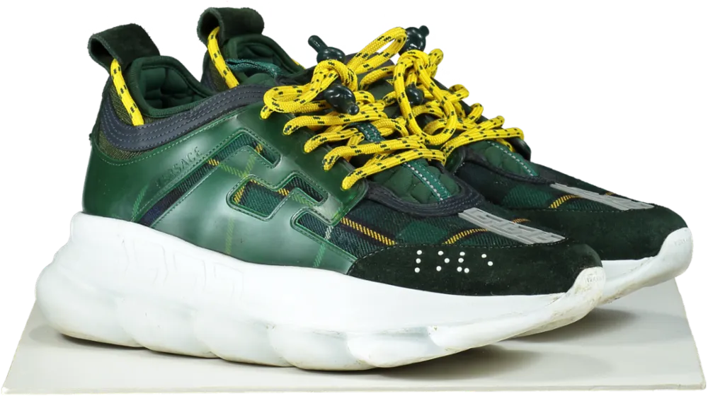 Versace Green Chain Reaction Sneakers UK 9 EU 43