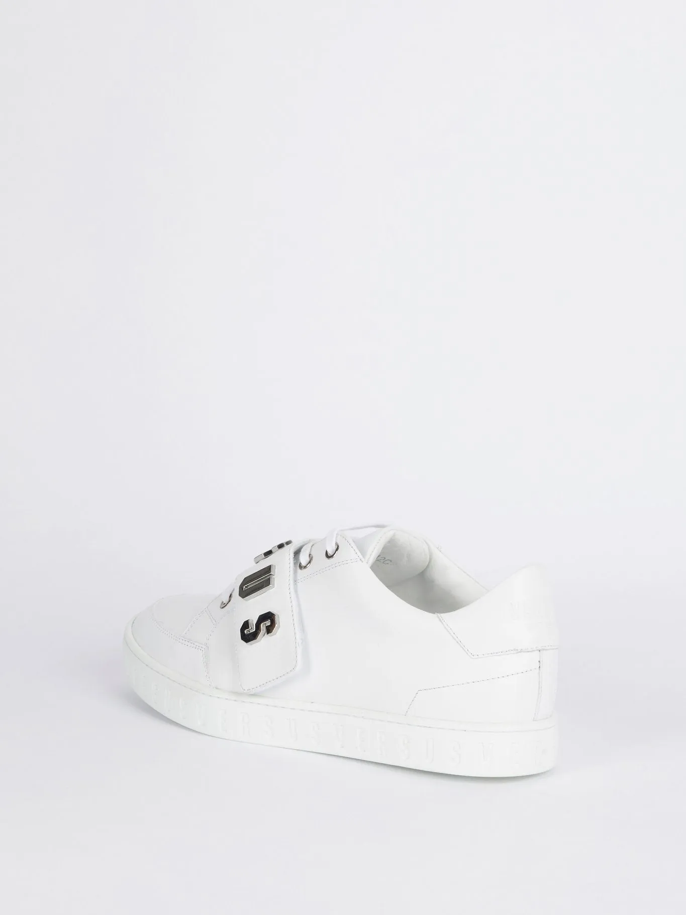 White Low Top Rubber Sole Sneakers