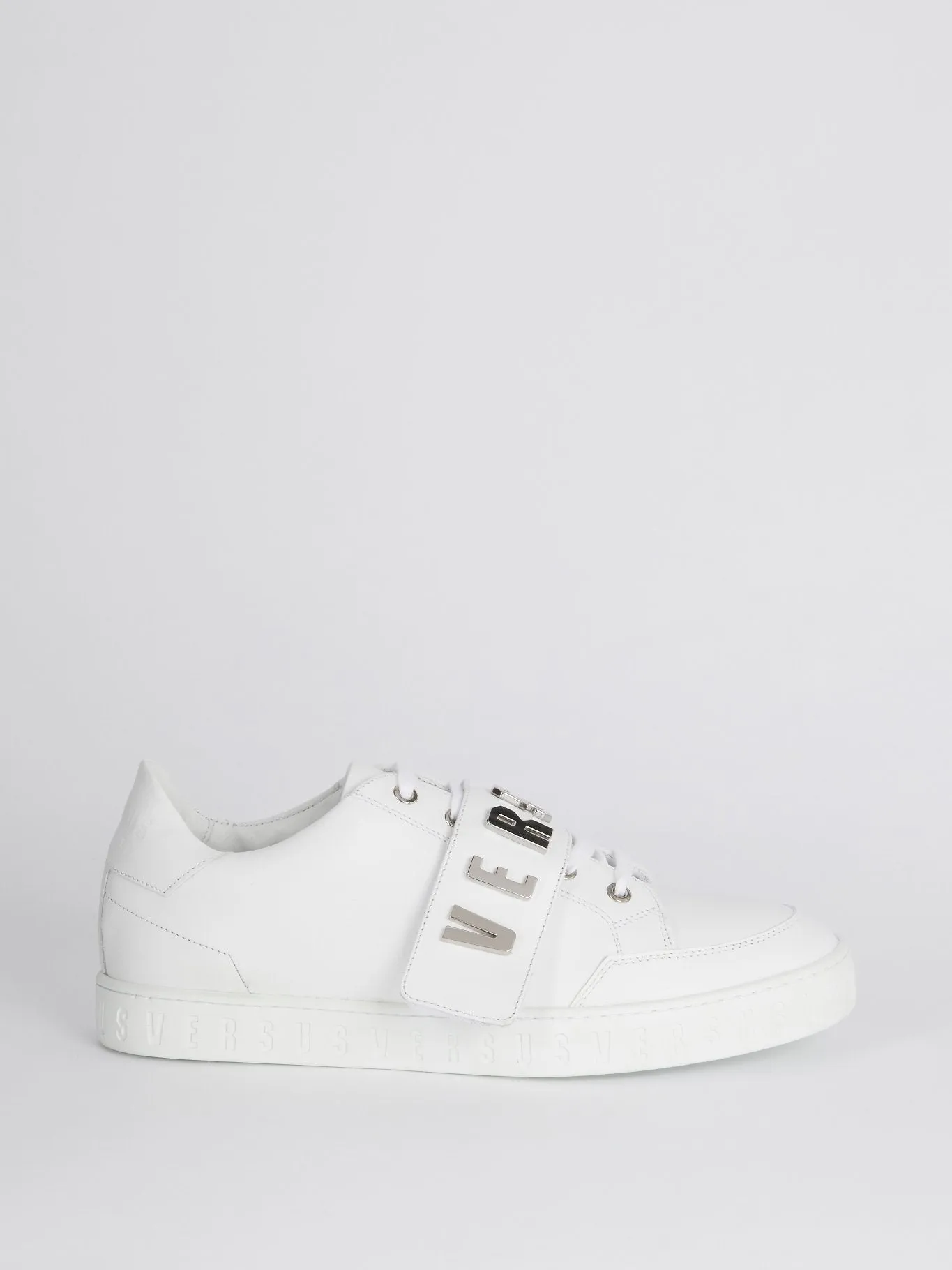 White Low Top Rubber Sole Sneakers