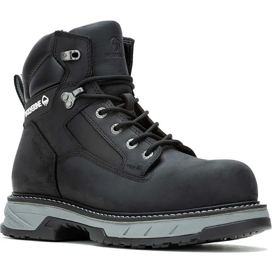 Wolverine Men's Reforce 6" Carbonmax Comp Toe WP Work Boot- Black- W241022