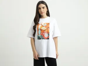 Women Printed Round Neck T-shirt
